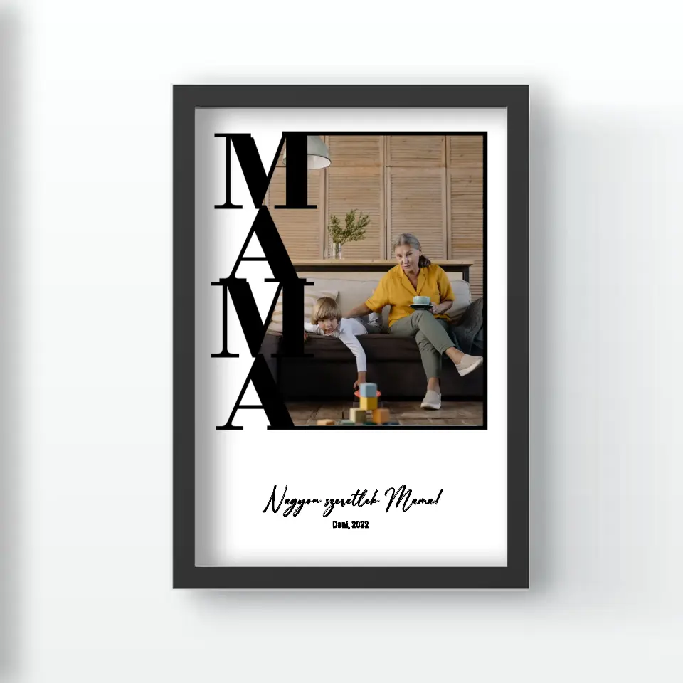 Egy képes Mama falikép keretben