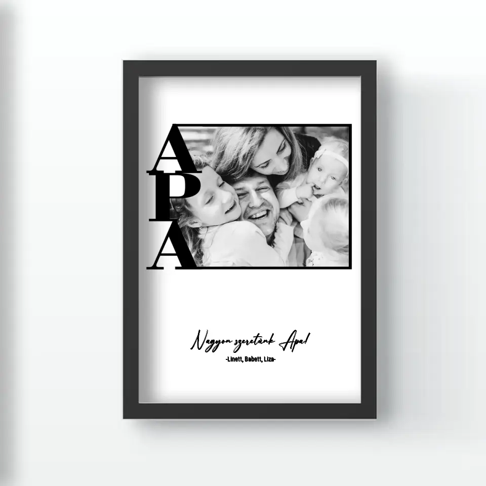Egy képes Apa falikép keretben