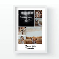 Fotómontázs falikép felirattal