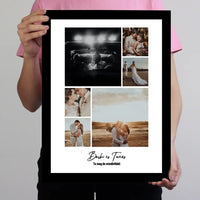 Fotómontázs falikép felirattal