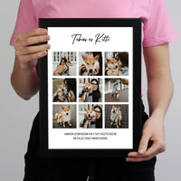 Klasszikus 9 képes fotókollázs falikép felirattal