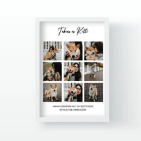 Klasszikus 9 képes fotókollázs falikép felirattal