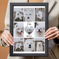 Fotókollázs falikép szívvel a közepén