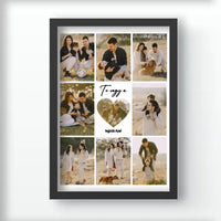 Fotókollázs falikép Apákank szívvel a közepén