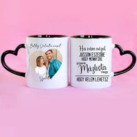 Piszok mázlista Valentin napi bögre fényképpel