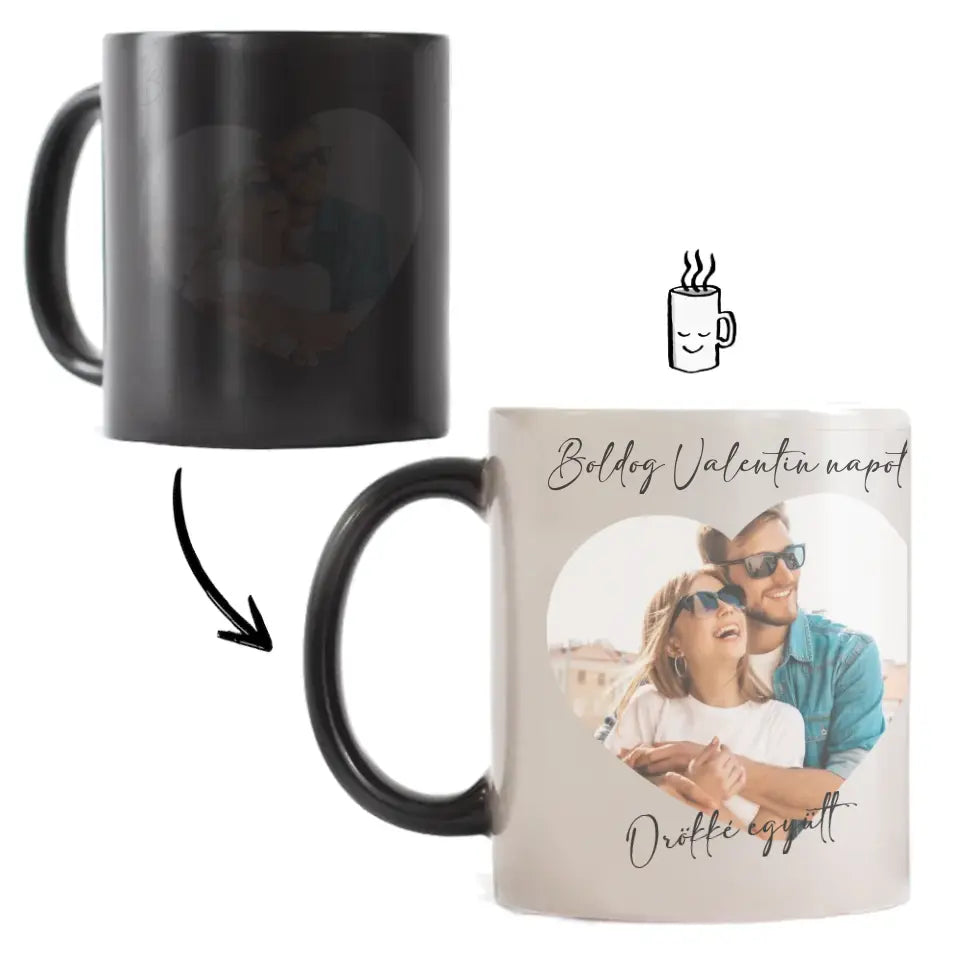 A szerelem az, Valentin napi bögre fényképpel