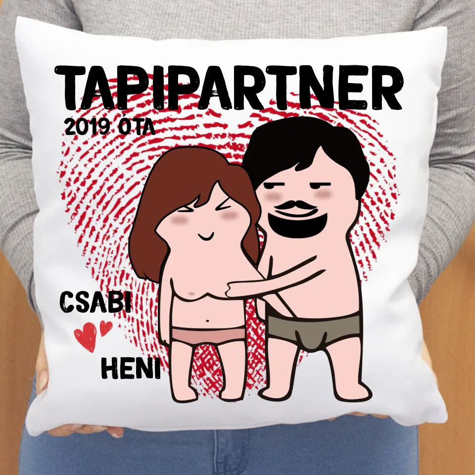 Tapipartner szerkeszthető karakteres valentin napi párna