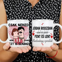 Csak neked vicces bögre pároknak szerkeszthető karakterekkel