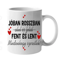 Csak neked vicces bögre pároknak szerkeszthető karakterekkel