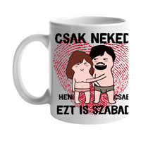 Csak neked vicces bögre pároknak szerkeszthető karakterekkel