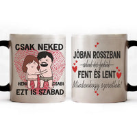 Csak neked vicces bögre pároknak szerkeszthető karakterekkel