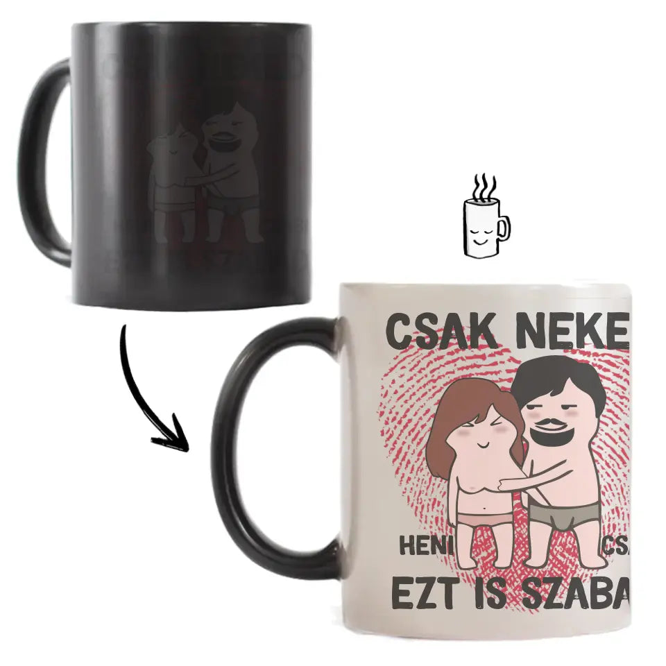 Csak neked vicces bögre pároknak szerkeszthető karakterekkel