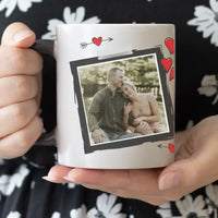 Valentin napi szíves egyedi képes bögre