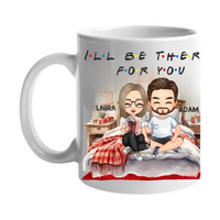 I'll be there for you bögre szerkeszthető karakterekkel pároknak