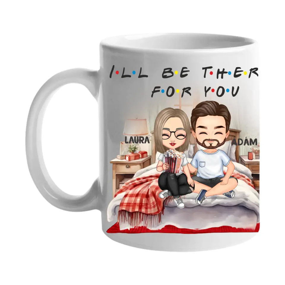 I'll be there for you bögre szerkeszthető karakterekkel pároknak