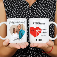 A szívem nagy része a tied Valentin napi bögre fényképpel