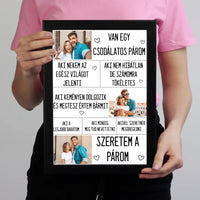 Egyedi Valentin napi falikép a párodnak 3 fényképpel