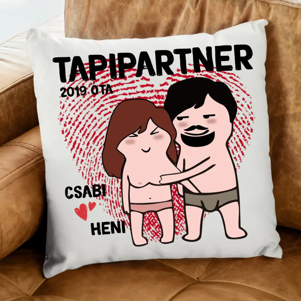 Tapipartner szerkeszthető karakteres valentin napi párna