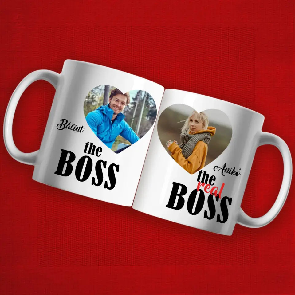 The Boss & The real Boss két darabos bögre szett képpel