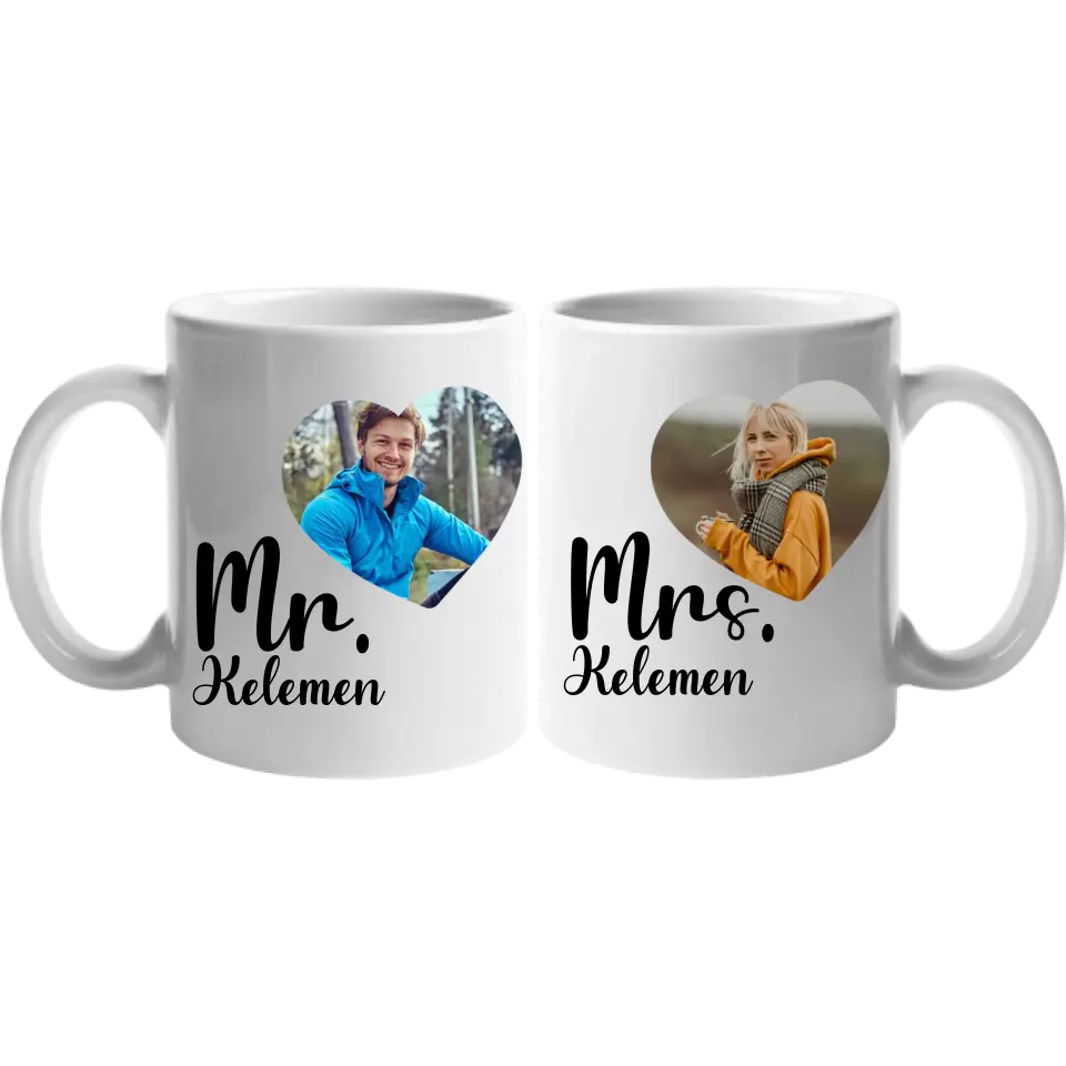 Mr. és Mrs. két darabos bögre szett képpel