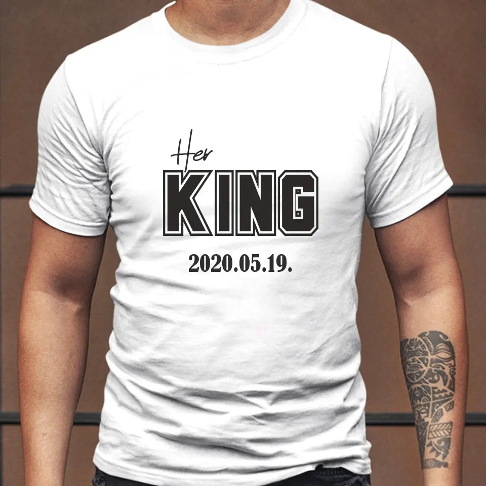 Her King férfi póló évszámmal