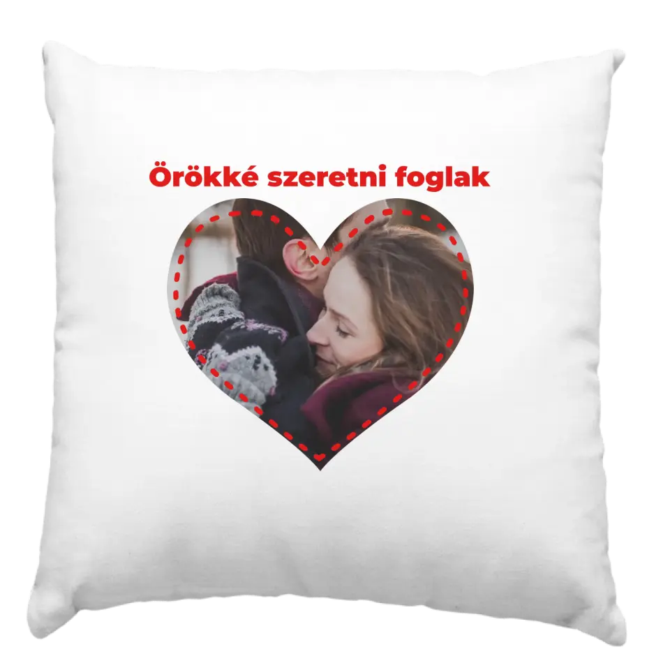 Örökké szeretni foglak egyedi képes párna