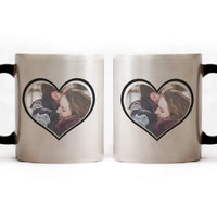 Szív alakú egyedi képes bögre