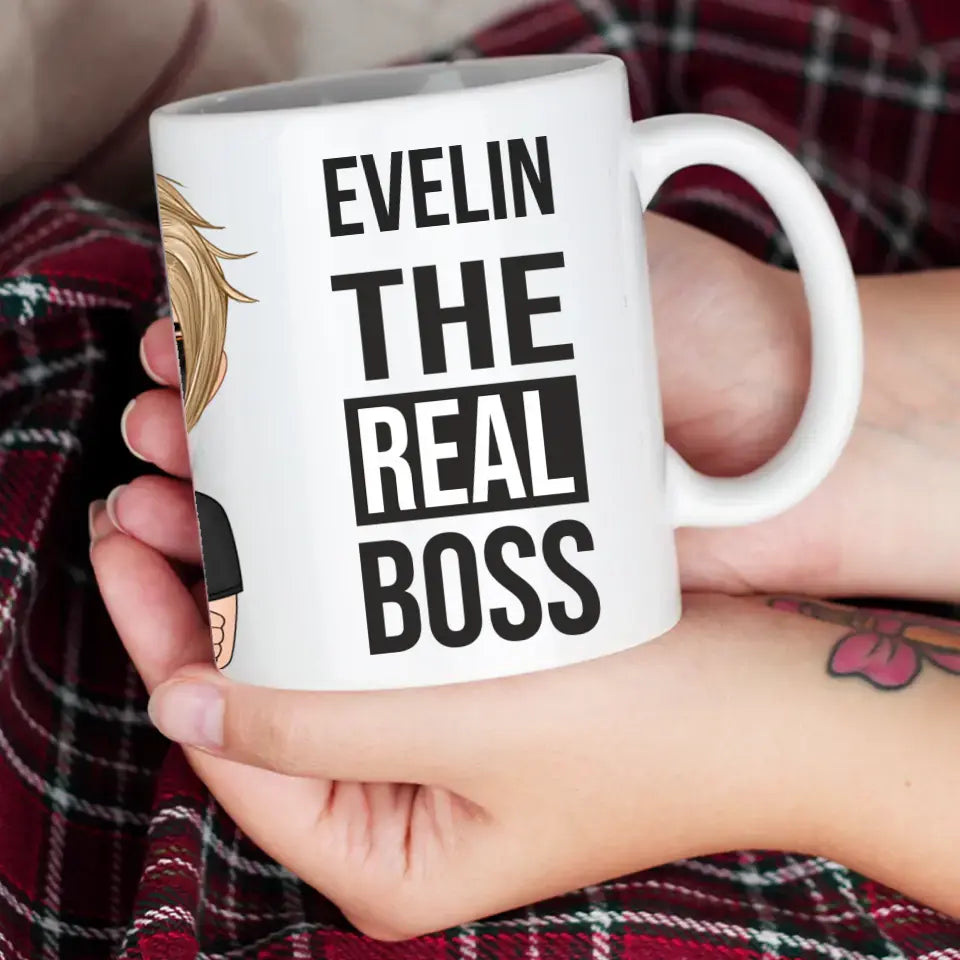 The real boss szerkeszthető karakteres bögre