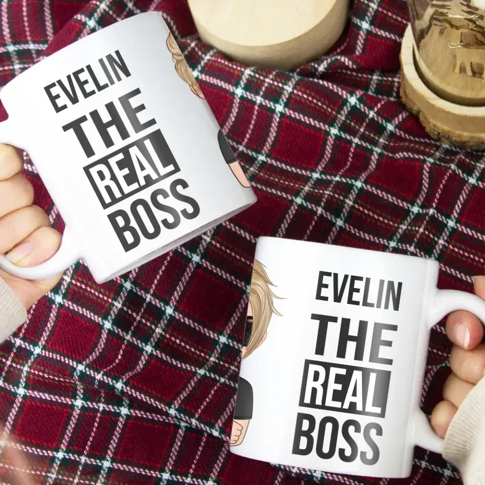 The real boss szerkeszthető karakteres bögre