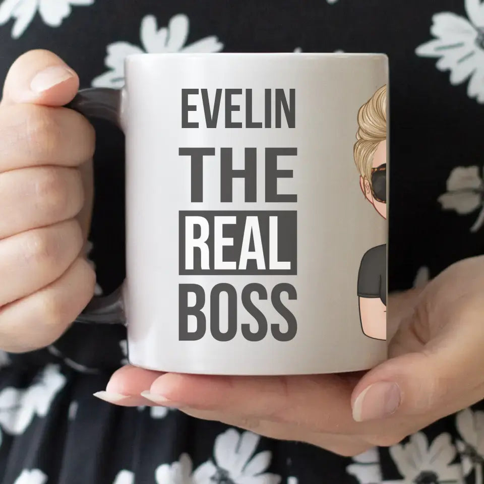 The real boss szerkeszthető karakteres bögre