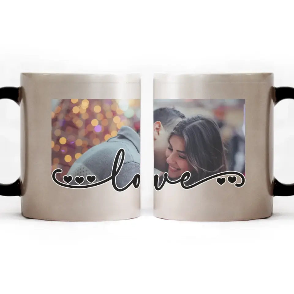 Love feliratos bögre egyedi képpel