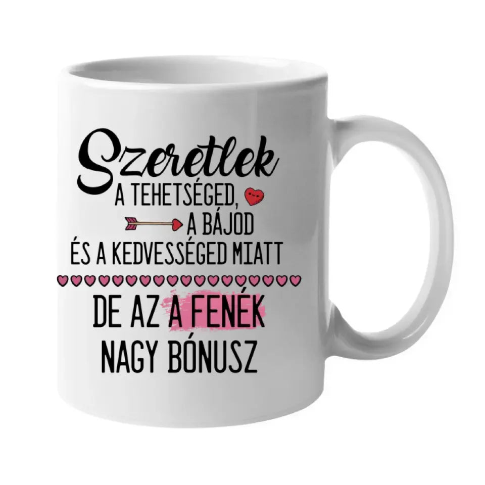 Szerkeszthető karakteres bögre vicces és szerelmes feliratokkal 2db-os szettben