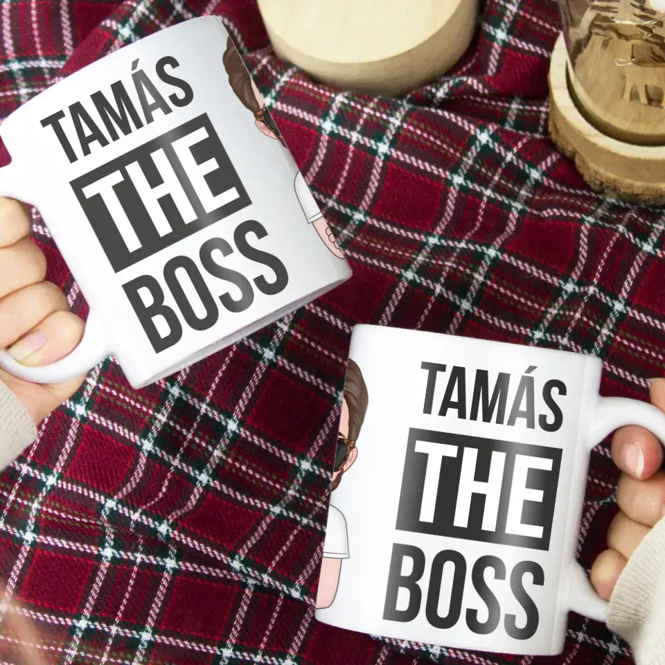 The boss szerkeszthető karakteres bögre