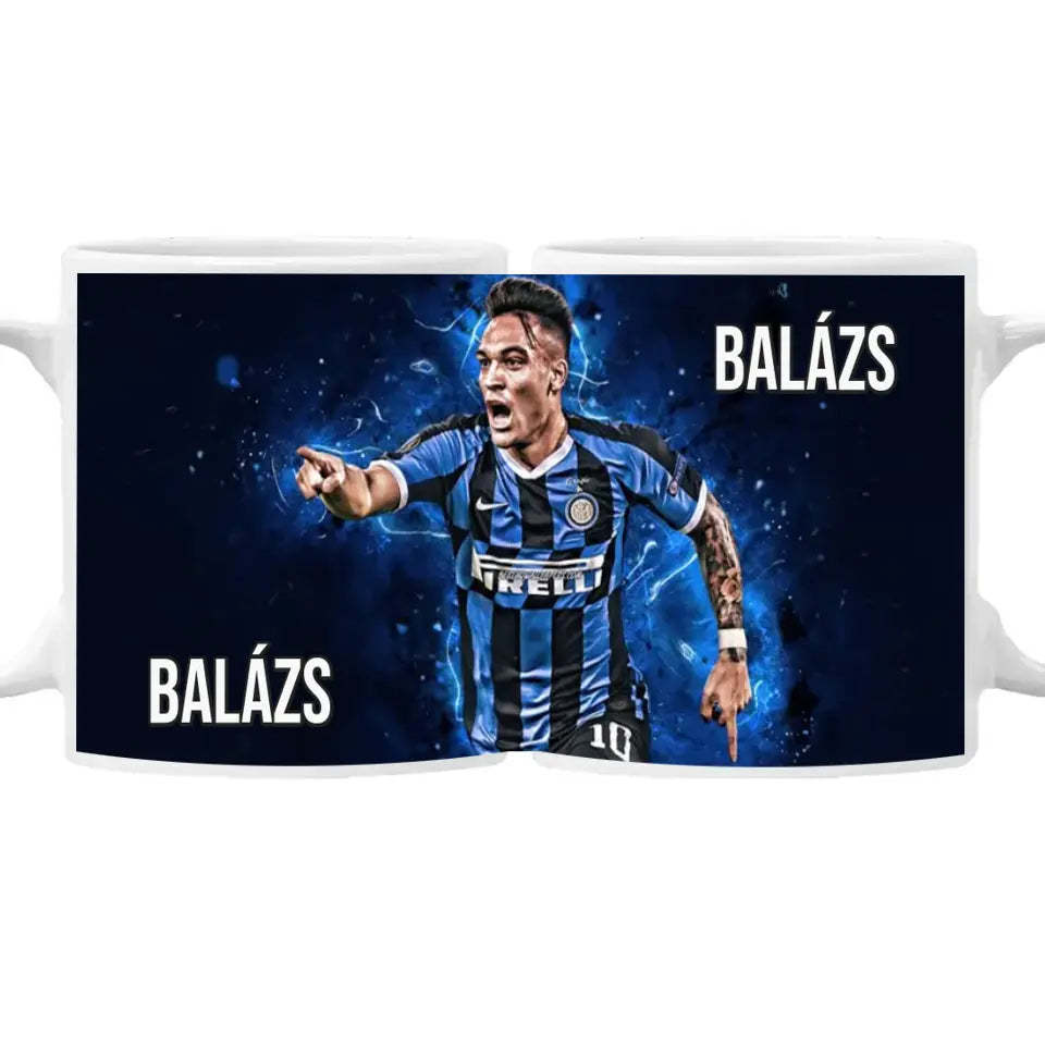 Lautaro Martinez Inter ajándék bögre egyedi névvel