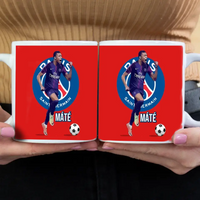 Kilian Mbappé Paris Saint-Germain egyedi neves bögre