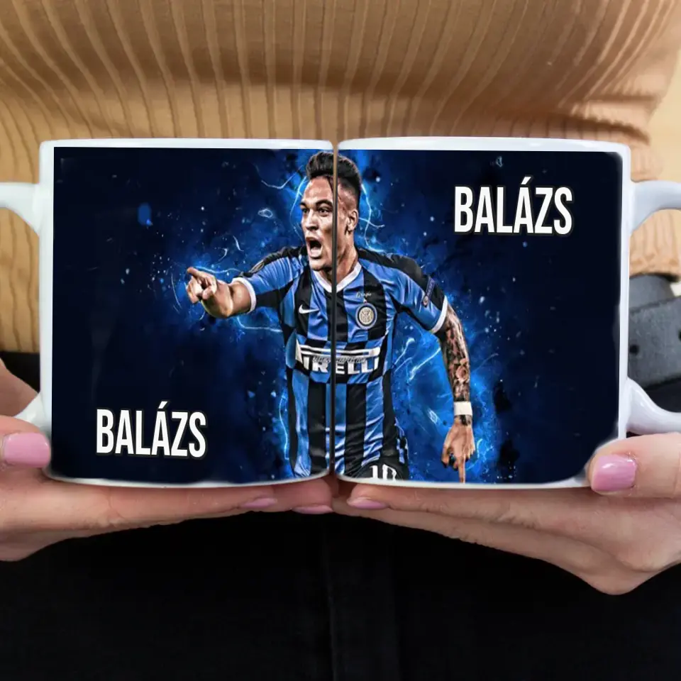 Lautaro Martinez Inter ajándék bögre egyedi névvel