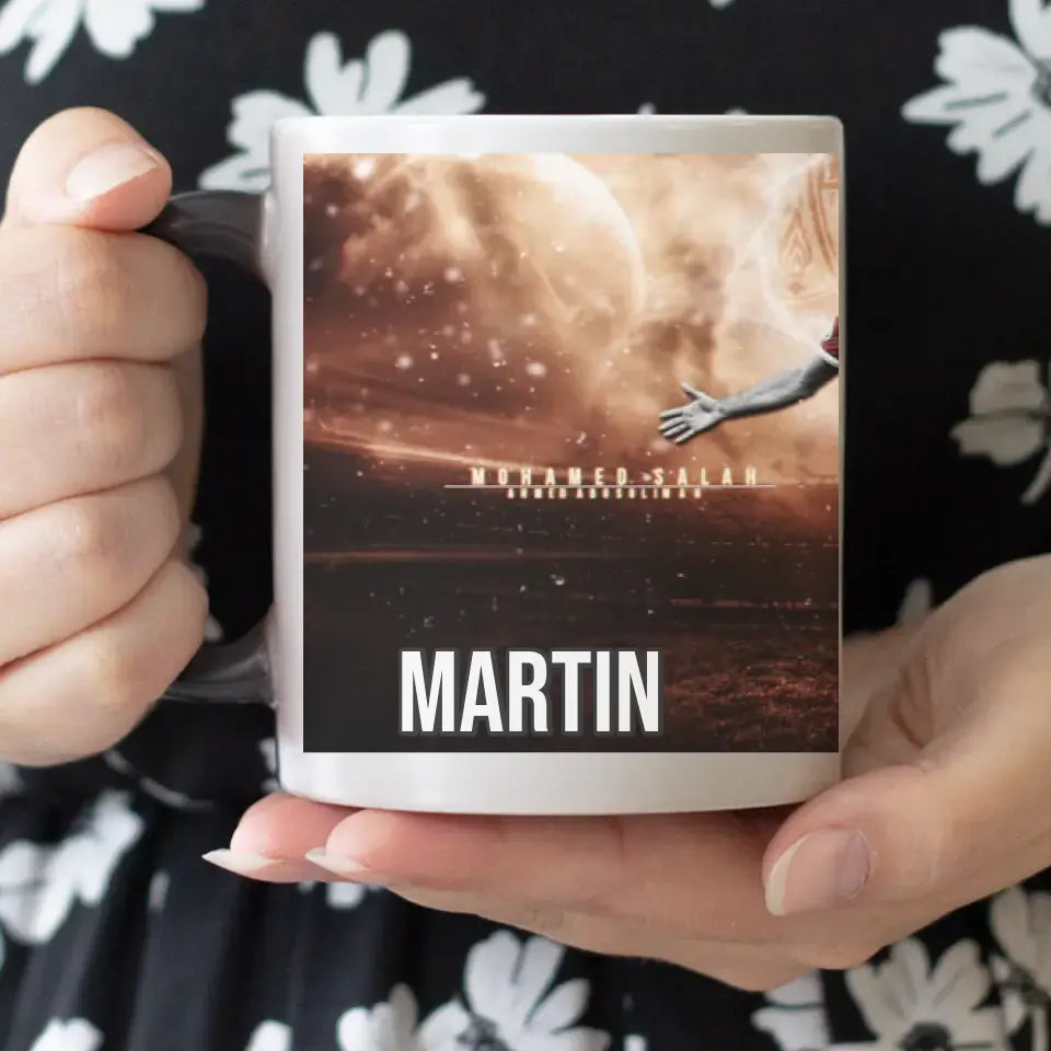 Mohamed Salah Liverpool ajándék bögre egyedi névvel