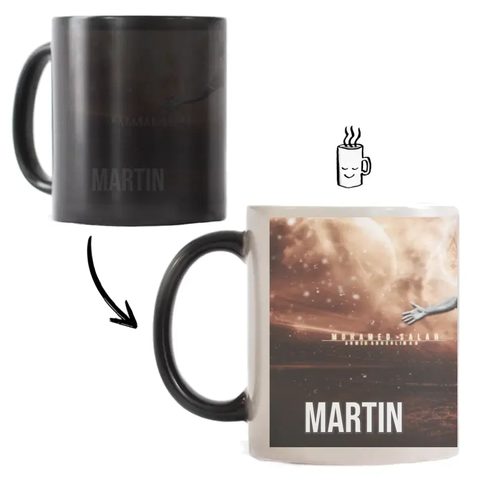 Mohamed Salah Liverpool ajándék bögre egyedi névvel