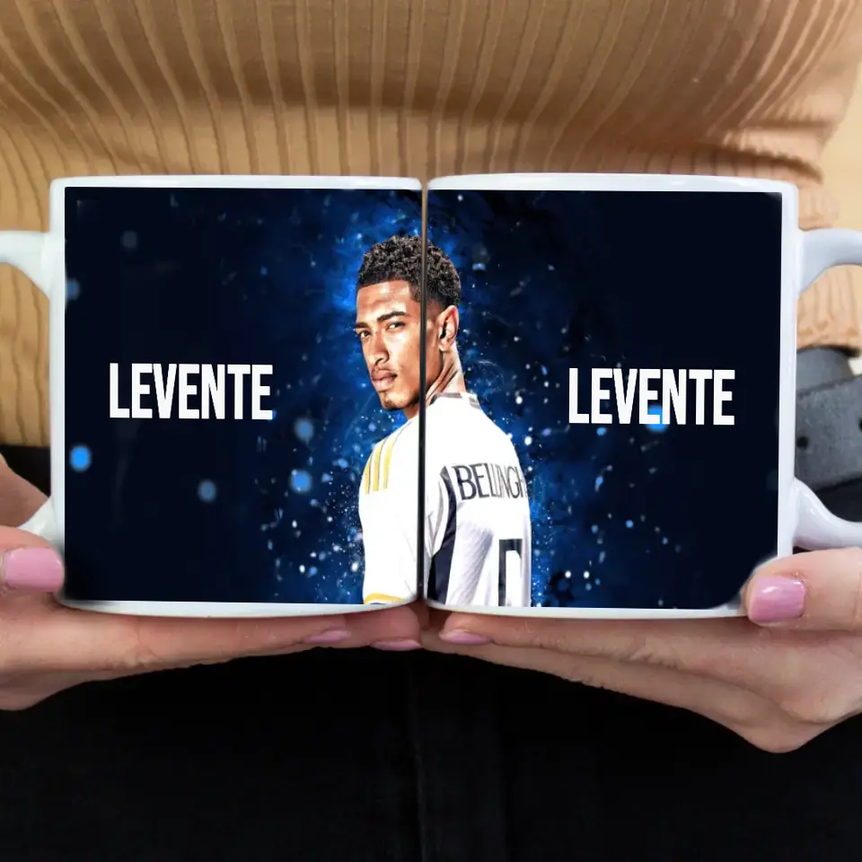 Egyedi neves focis bögre Jude Bellingham - Real Madrid