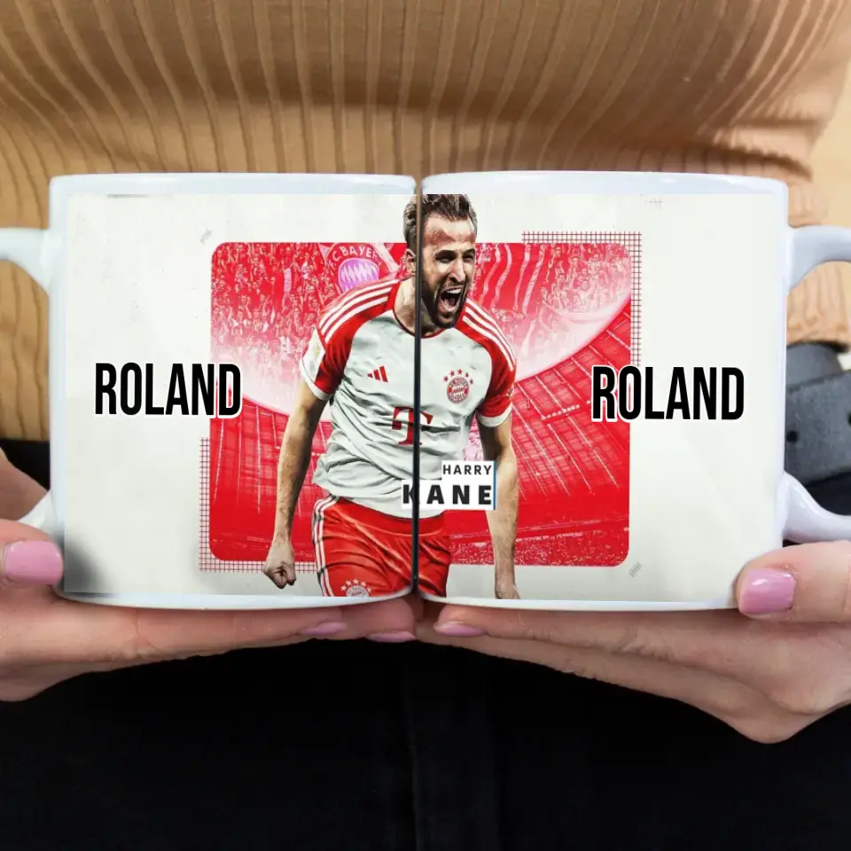 Egyedi neves focis bögre Harry Kane - Bayern Munich