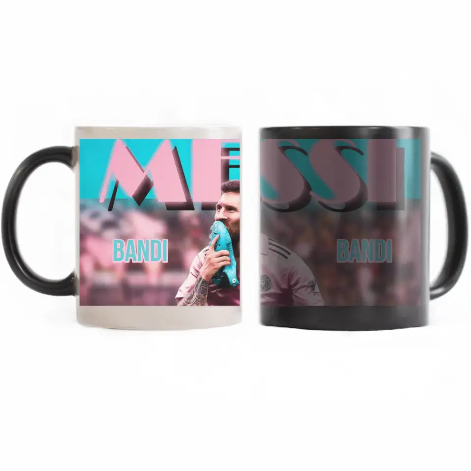 Messi Miami egyedi ajándék bögre névvel