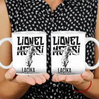 Messi Miami ajándék bögre egyedi névvel