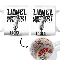 Messi Miami ajándék bögre egyedi névvel