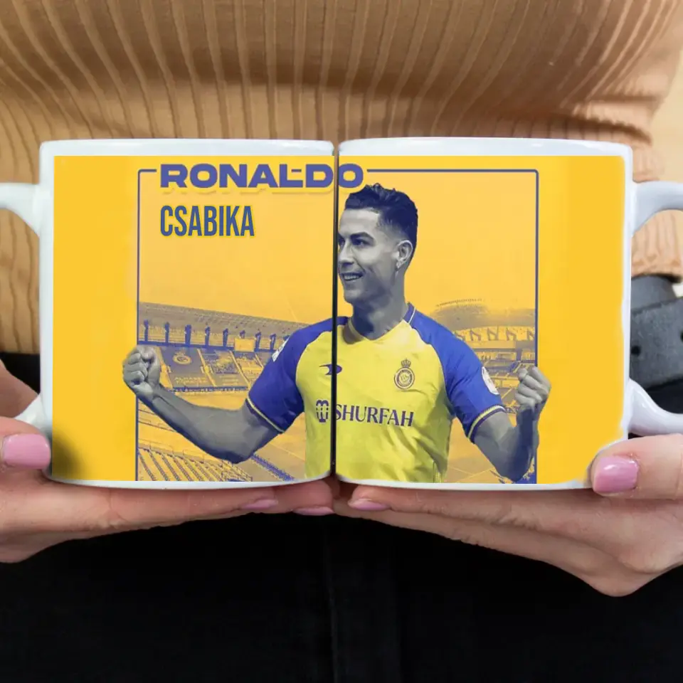 Ronaldo Al-Nassr egyedi ajándék bögre névvel