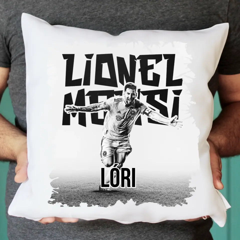 Személyre szabható Messi egyedi neves párna