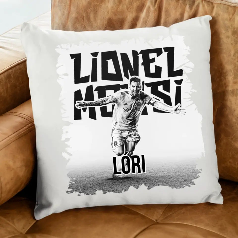 Személyre szabható Messi egyedi neves párna