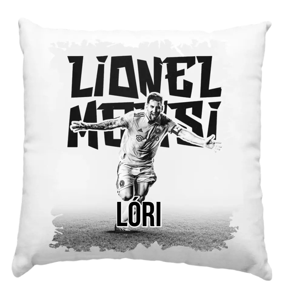 Személyre szabható Messi egyedi neves párna