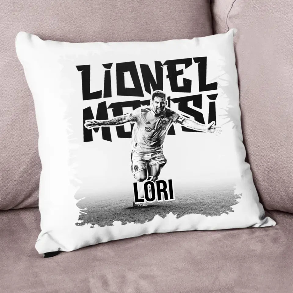Személyre szabható Messi egyedi neves párna