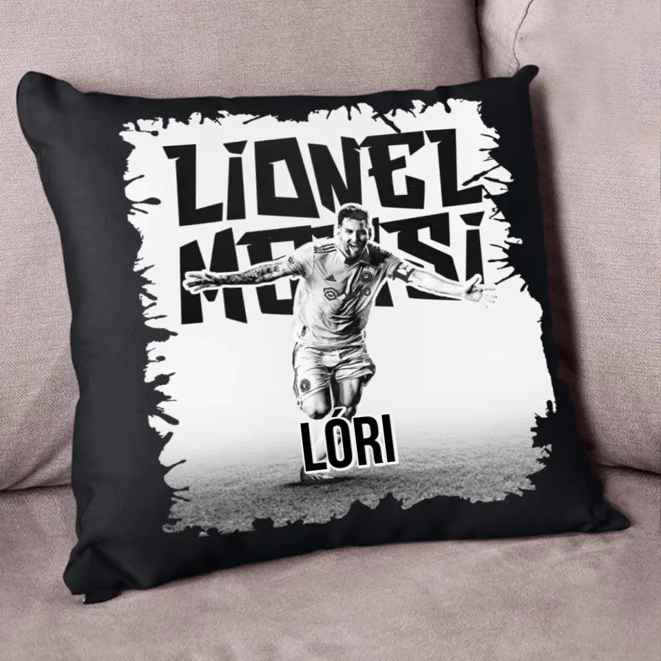 Személyre szabható Messi egyedi neves párna