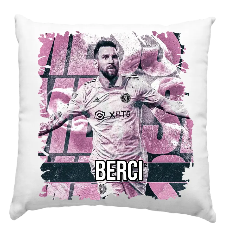 Messi Miami egyedi neves párna